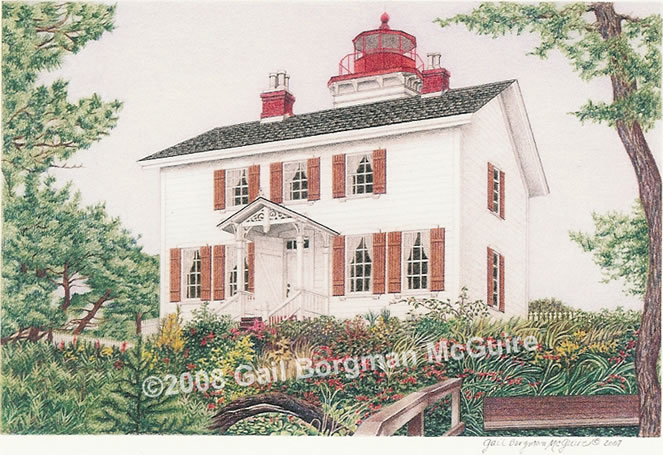 Yaquina Bay Light notecard